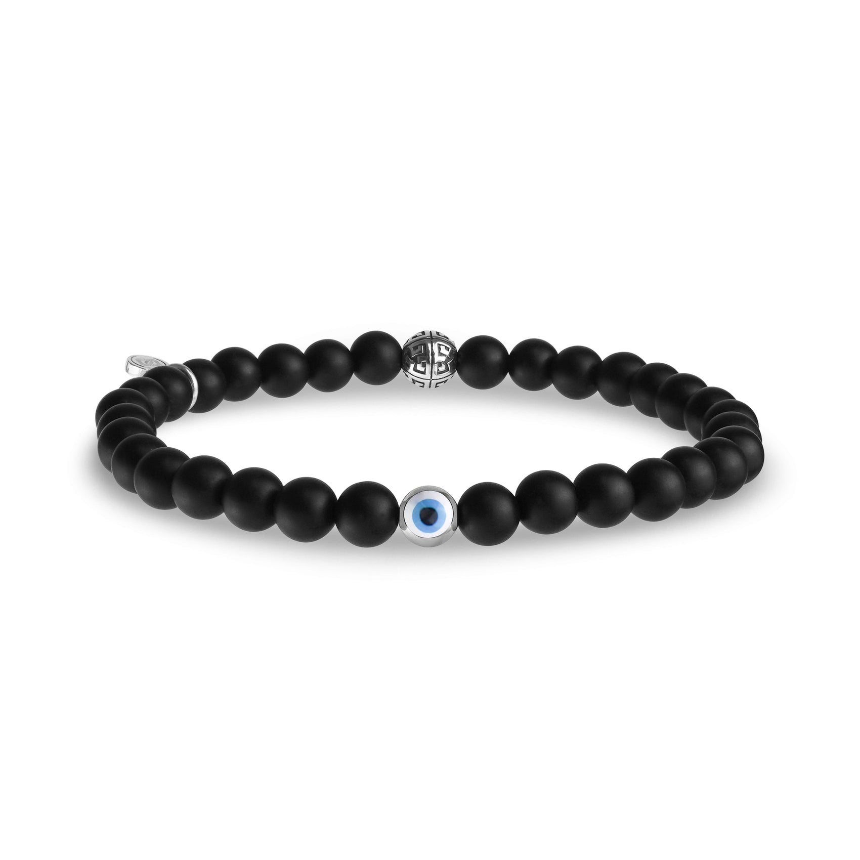 Evil Eye Protection Bead Bracelet | 6MM - Unisex Bead Bracelet - The Steel Shop