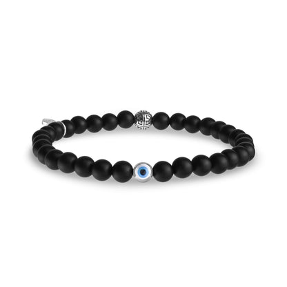 Evil Eye Protection Bead Bracelet | 6MM - Unisex Bead Bracelet - The Steel Shop