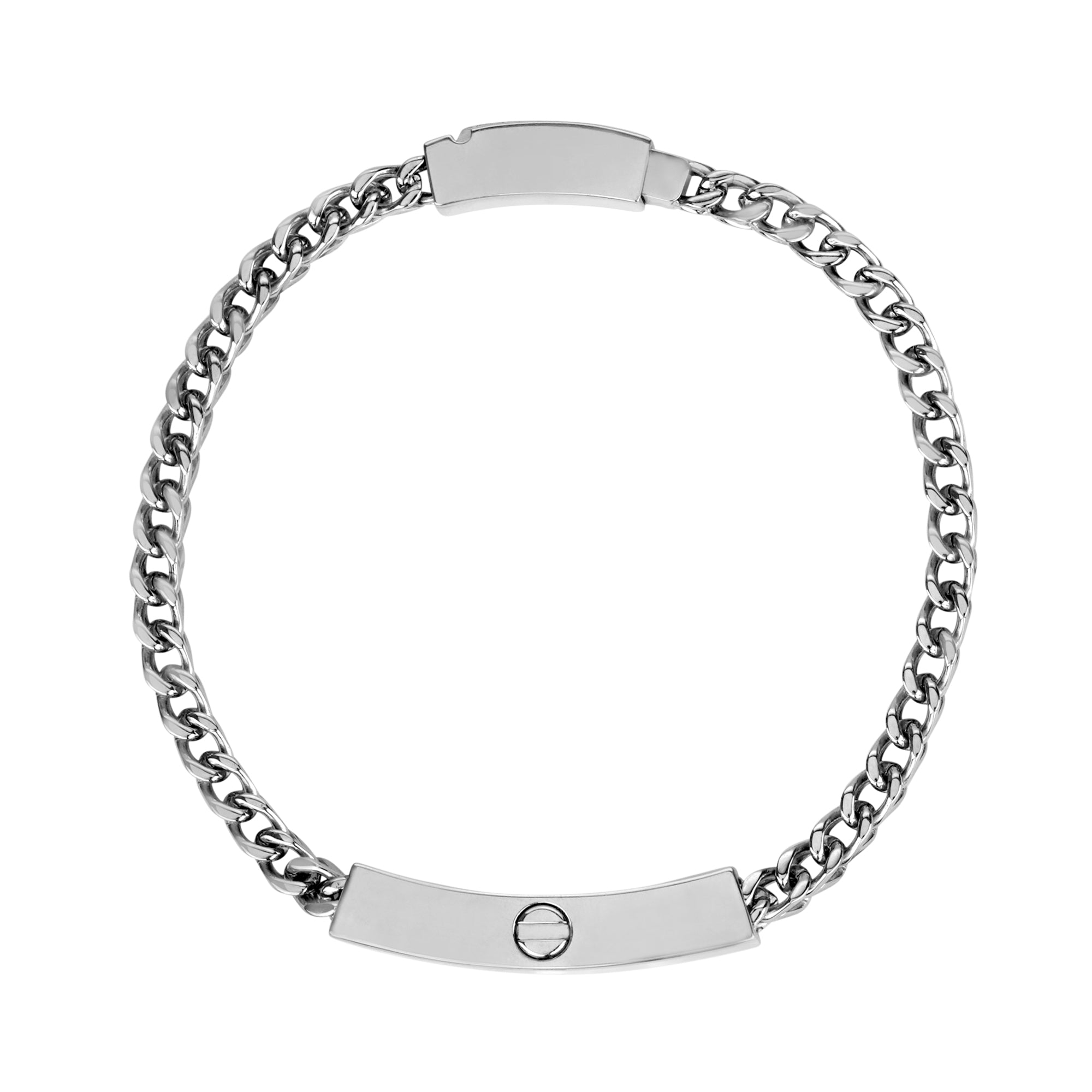 Memorial Franco Link Engravable ID Urn Cremation Bracelet for
