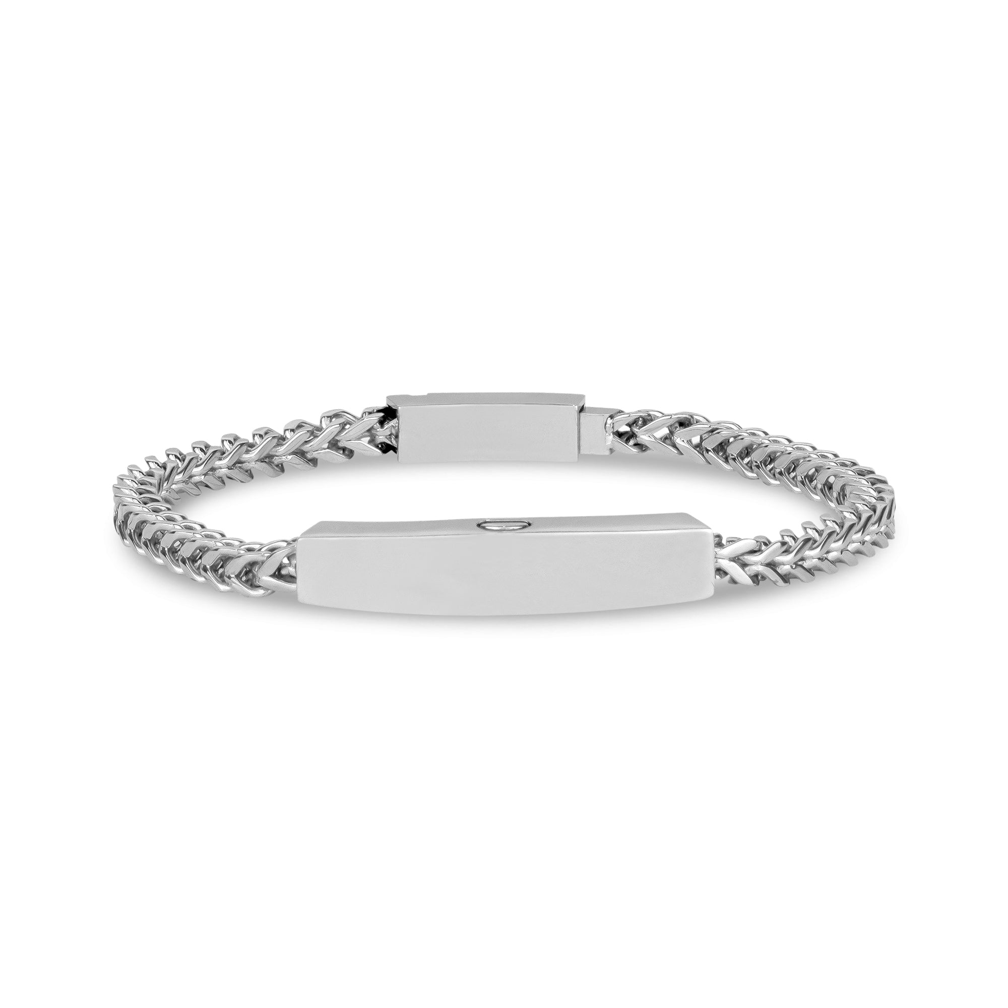 Memorial Franco Link Engravable ID Urn Cremation Bracelet for
