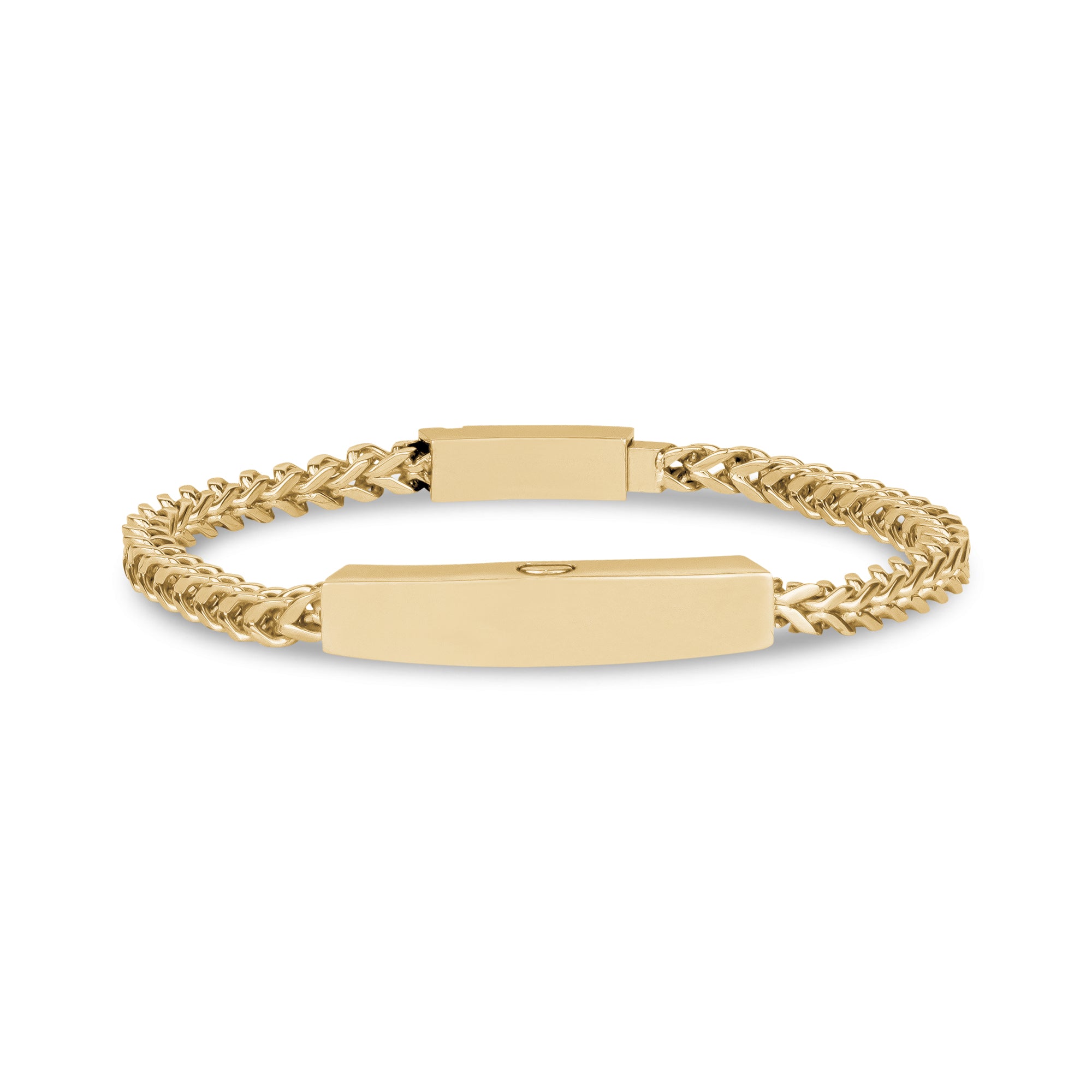 Memorial Franco Link Engravable ID Urn Cremation Bracelet for