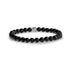6mm Black Mix Bead Bracelet - Unisex Bead Bracelet - The Steel Shop