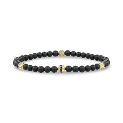 Matte Black Enigma Bead Bracelet - Unisex Bead Bracelet - The Steel Shop