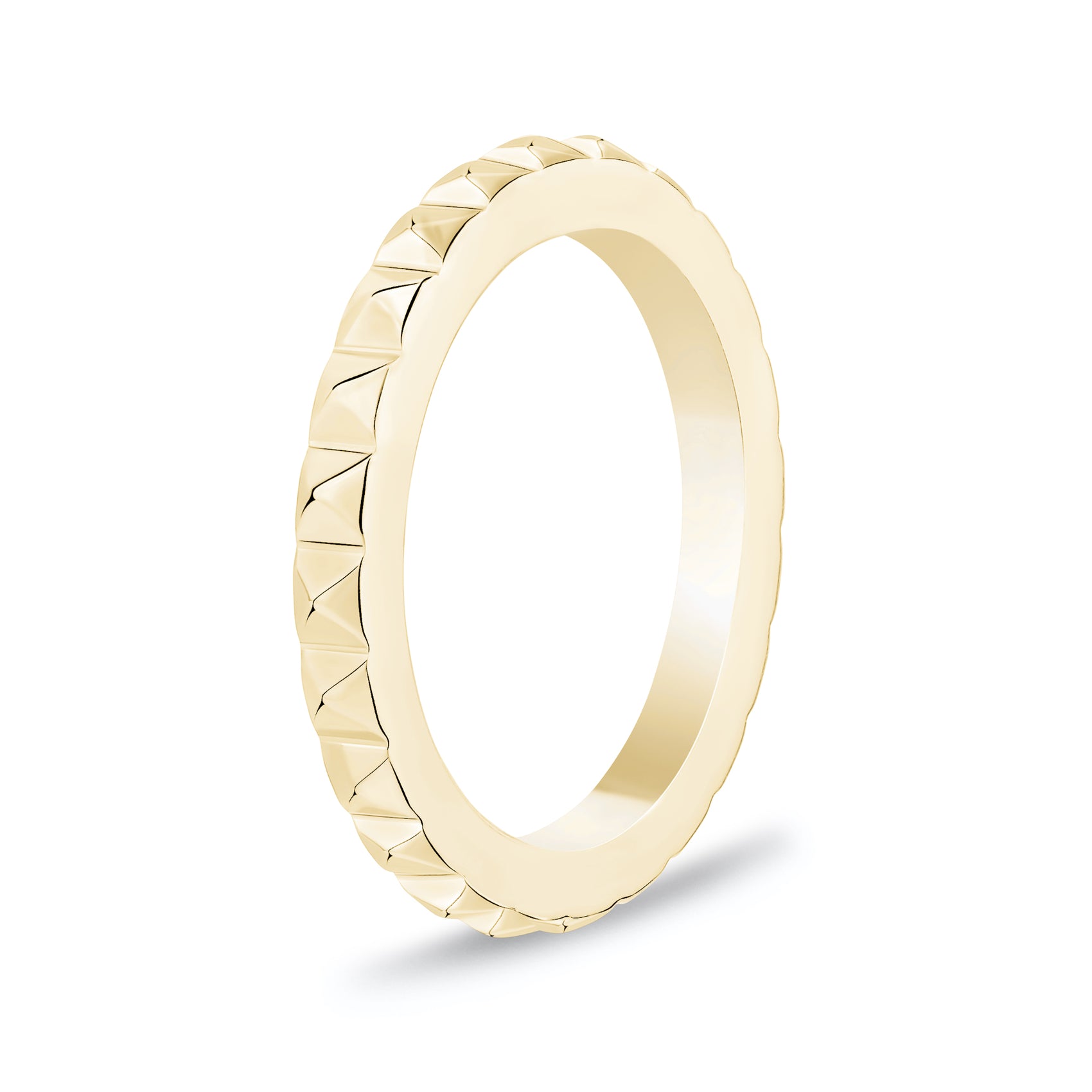 Modern Facet Band - Women Ring - The Steel Shop