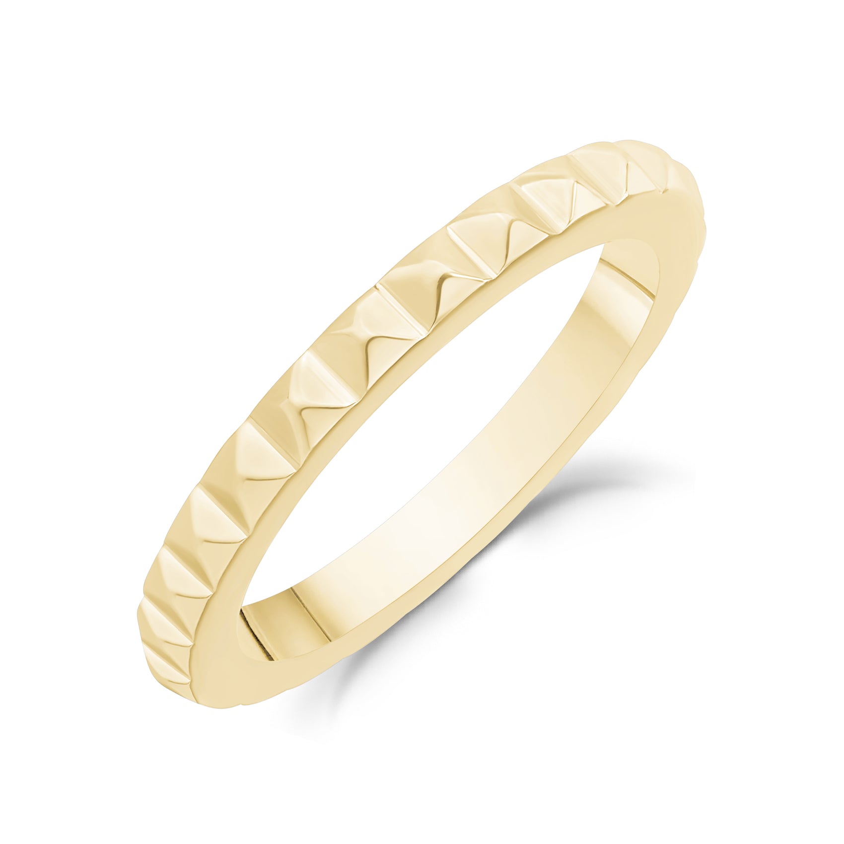 Modern Facet Band - Women Ring - The Steel Shop