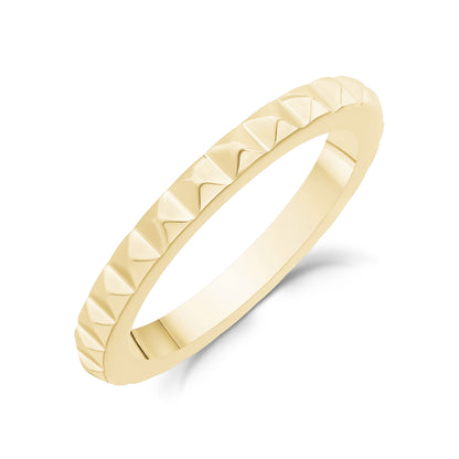 Modern Facet Band - Women Ring - The Steel Shop