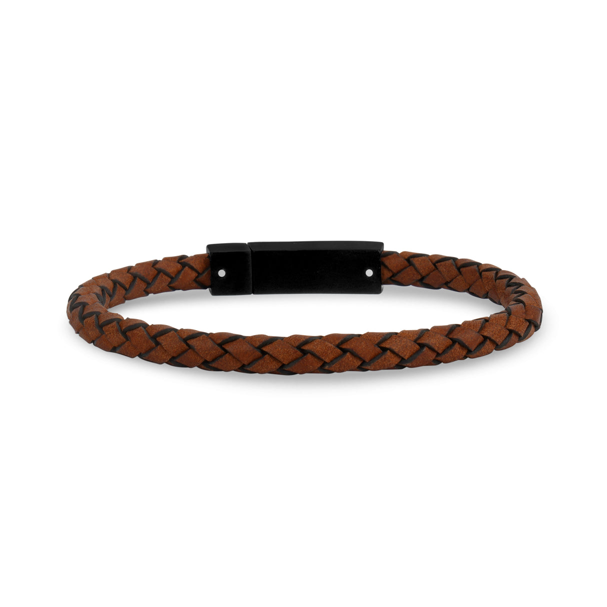 Tan Leather Bracelet | 6MM - Mens Steel Leather Bracelets - The Steel Shop