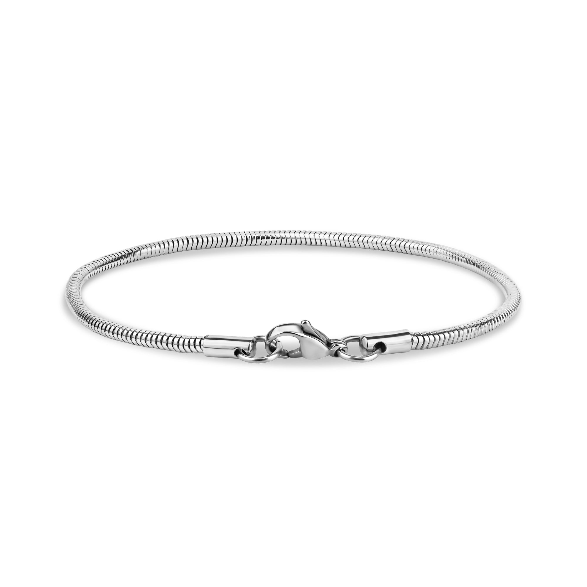 2.5mm Round Snake Stainless Steel Chain Bracelet – The Steel Shop