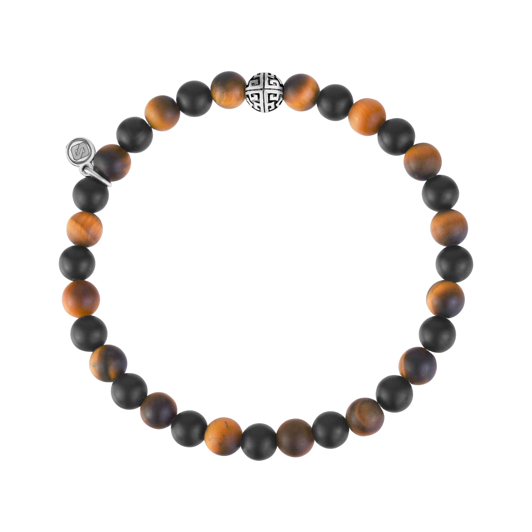 6mm Black & Brown Bead Bracelet - Unisex Bead Bracelet - The Steel Shop