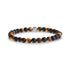 6mm Black & Brown Bead Bracelet - Unisex Bead Bracelet - The Steel Shop