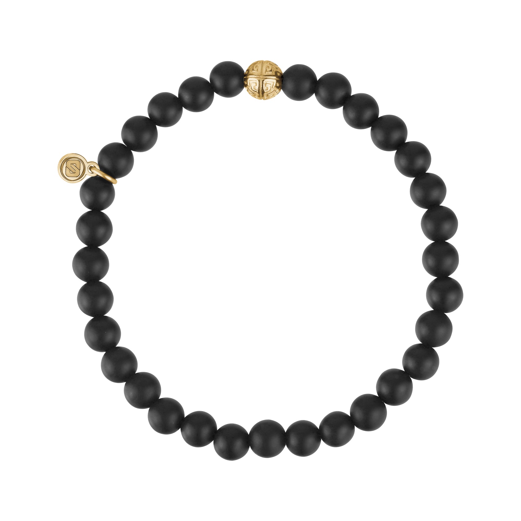 Matte Black Bead Bracelet | 6MM - Unisex Bead Bracelet - The Steel Shop
