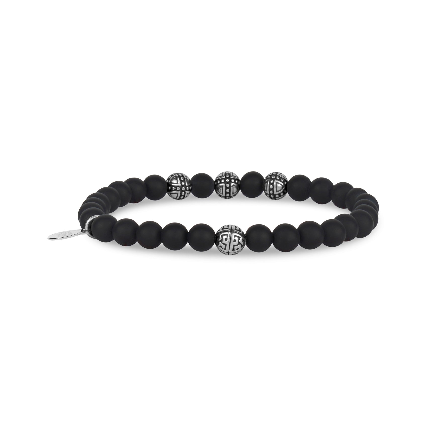6mm Three Lanes Stretch Bead Bracelet - Unisex Bead Bracelet - The Steel Shop