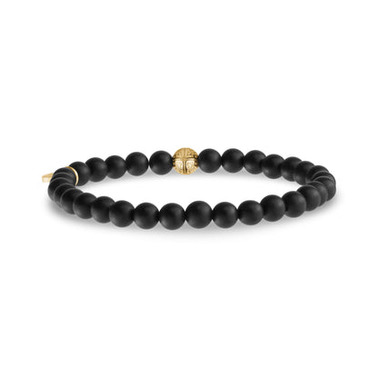 Matte Black Bead Bracelet | 6MM - Unisex Bead Bracelet - The Steel Shop