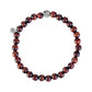 6mm Red Tiger Eye Bead Bracelet - Unisex Bead Bracelet - The Steel Shop