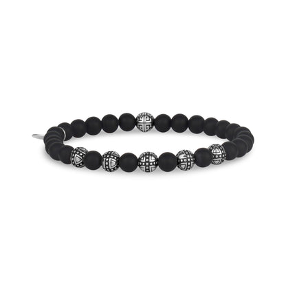 6mm Five Lanes Stretch Bead Bracelet - Unisex Bead Bracelet - The Steel Shop