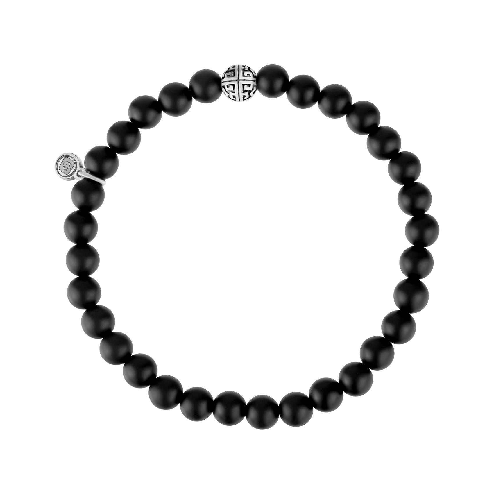 Matte Black Bead Bracelet | 6MM - Unisex Bead Bracelet - The Steel Shop