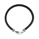 Detailed Rubber Bracelet | 5MM - Mens Steel Rubber Bracelets - The Steel Shop