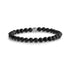 Matte Black Bead Bracelet | 6MM - Unisex Bead Bracelet - The Steel Shop
