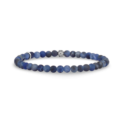 Matte Sodalite Bead Bracelet | 4MM - Unisex Bead Bracelet - The Steel Shop