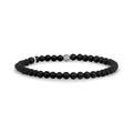 Matte Black Bead Bracelet | 4MM - Unisex Bead Bracelet - The Steel Shop