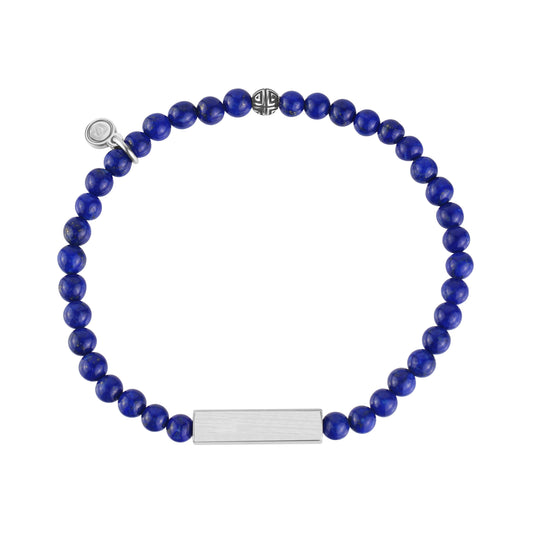 Rectangle Lapis Lazuli Bead Bracelet | 4MM