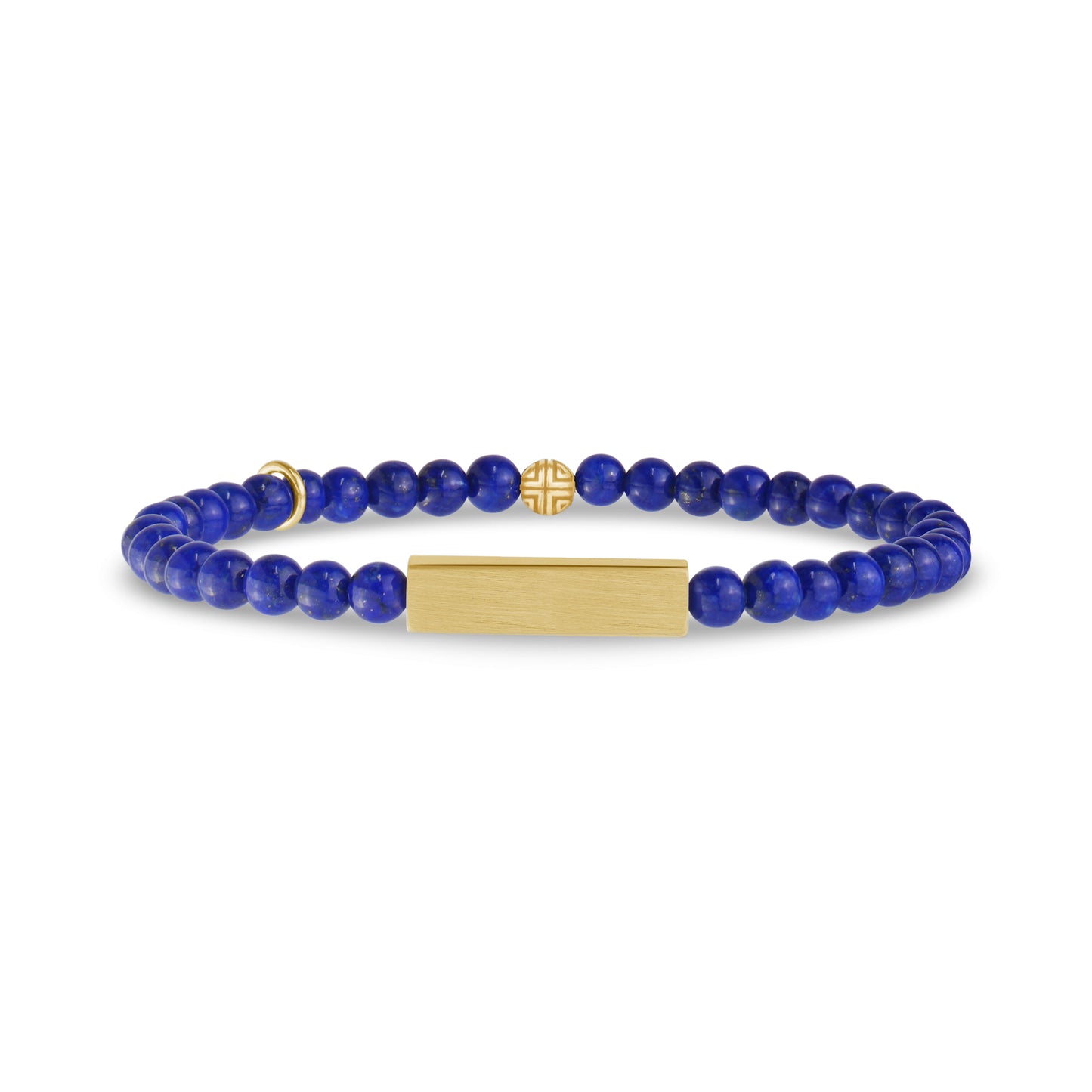 Rectangle Lapis Lazuli Bead Bracelet | 4MM