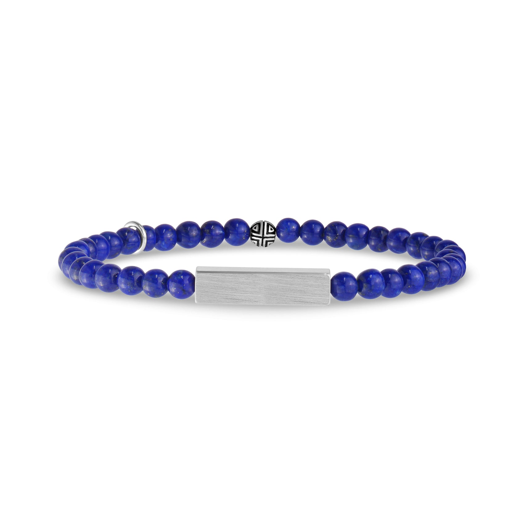 Rectangle Lapis Lazuli Bead Bracelet | 4MM