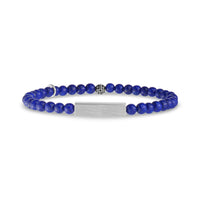 Rectangle Lapis Lazuli Bead Bracelet | 4MM