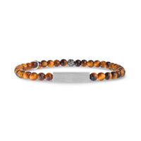 Rectangle Tiger Eye Bead Bracelet | 4MM