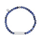 Rectangle Matte Sodalite Bead Bracelet | 4MM