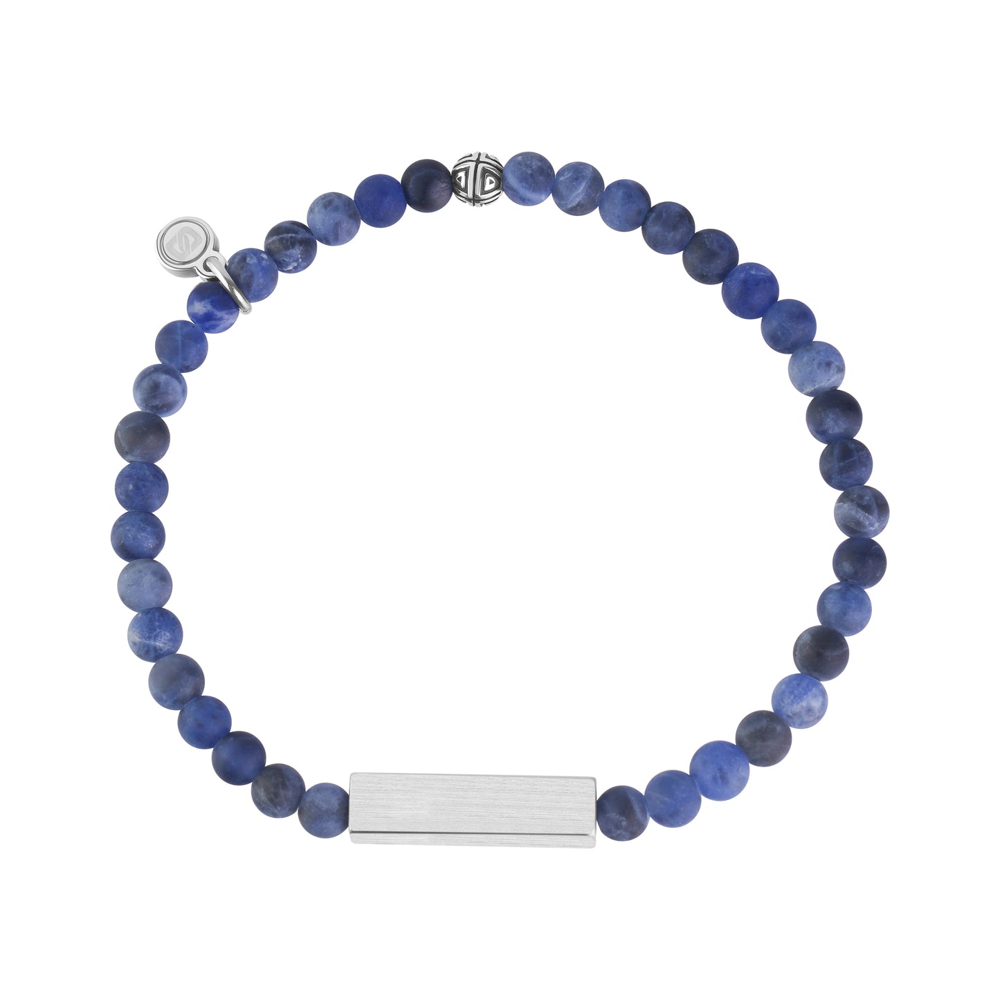 Rectangle Matte Sodalite Bead Bracelet | 4MM