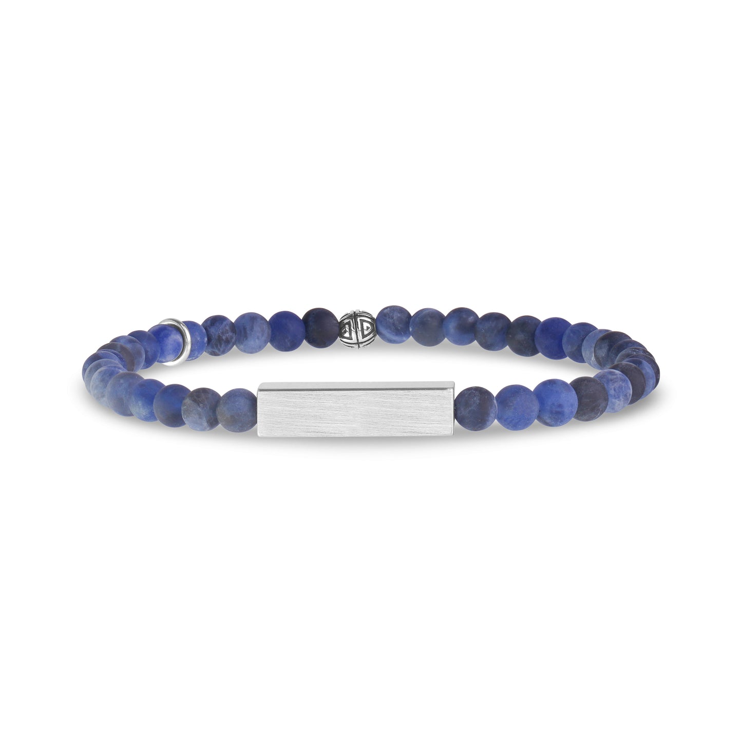 Rectangle Matte Sodalite Bead Bracelet | 4MM