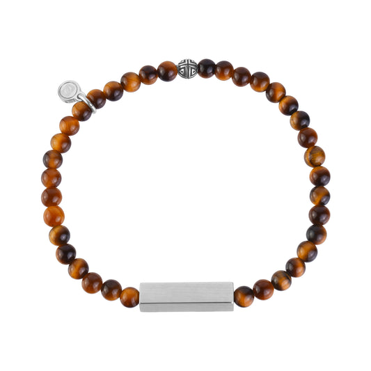 Rectangle Tiger Eye Bead Bracelet | 4MM