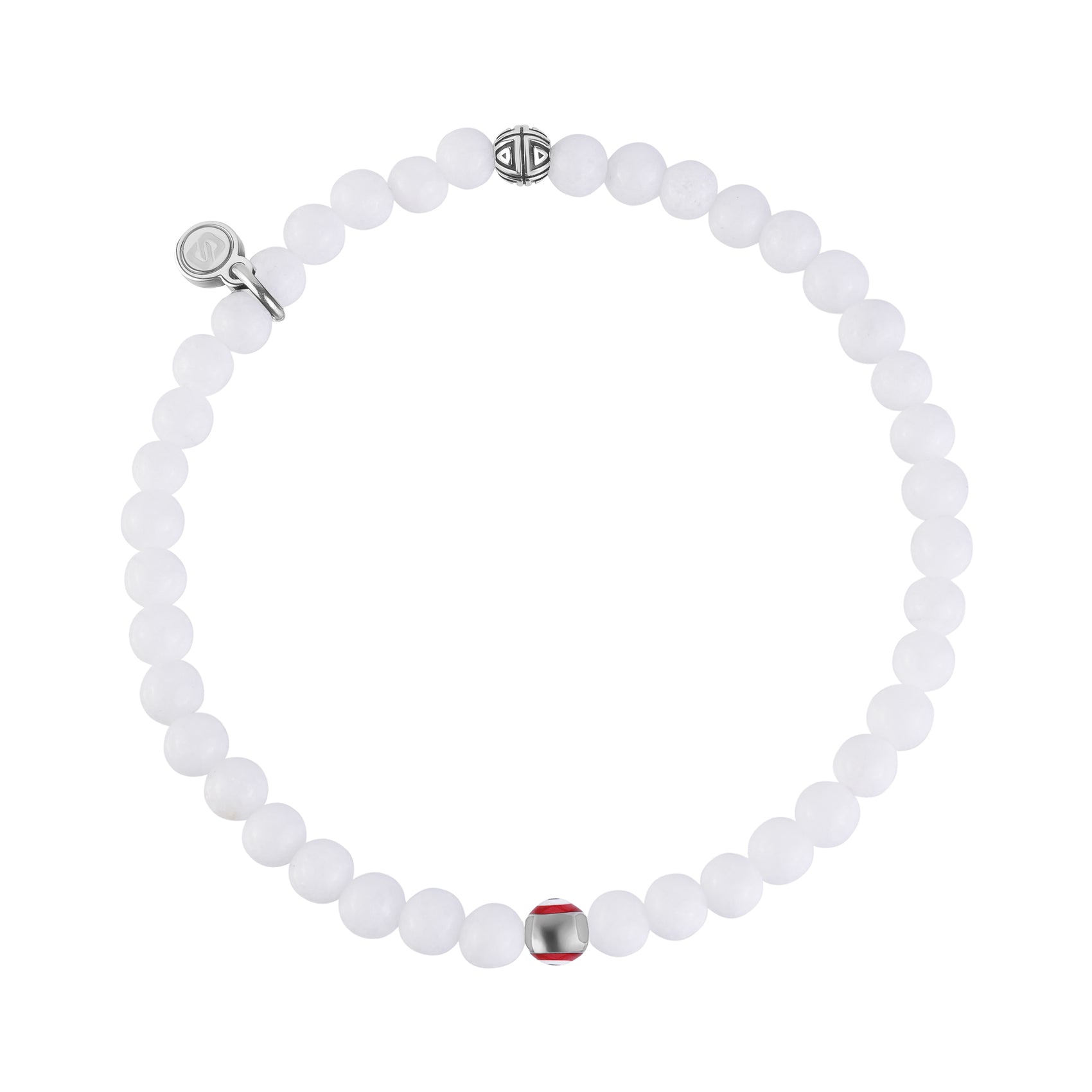 Evil Eye White Jade Protection Bead Bracelet | 4MM - Unisex Bead Bracelet - The Steel Shop