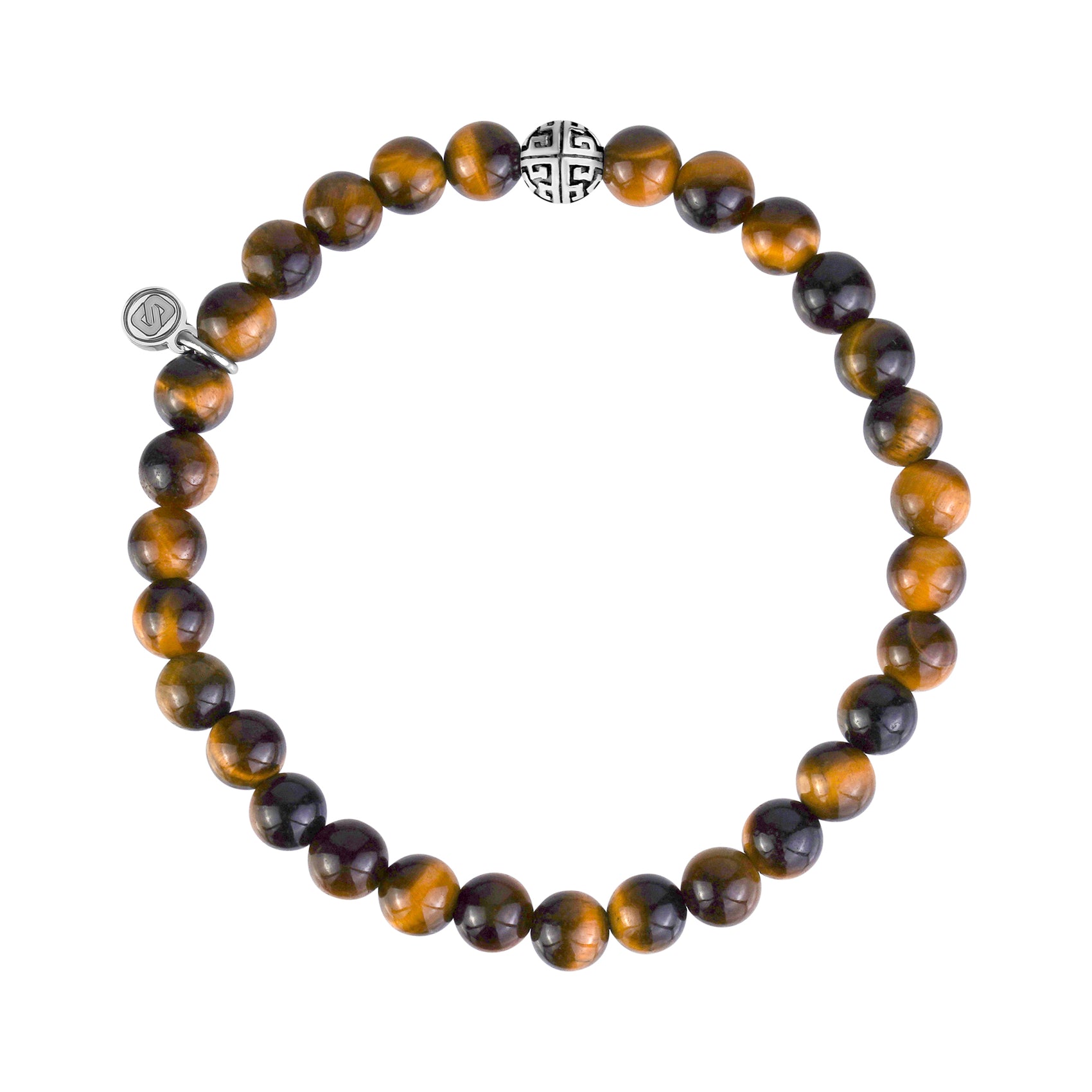 Tiger Eye Bead Bracelet | 6MM - Unisex Bead Bracelet - The Steel Shop