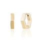 Hexagon Huggie Earrings - Earrings - The Steel Shop
