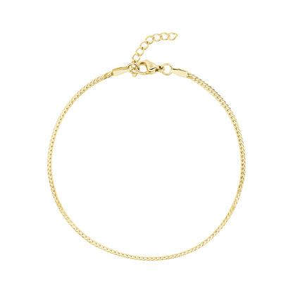 Flat Curb Chain Anklet | 2MM - Anklets - The Steel Shop