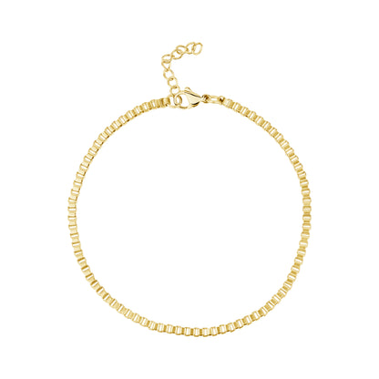 Box Chain Anklet | 2.5MM - Anklets - The Steel Shop