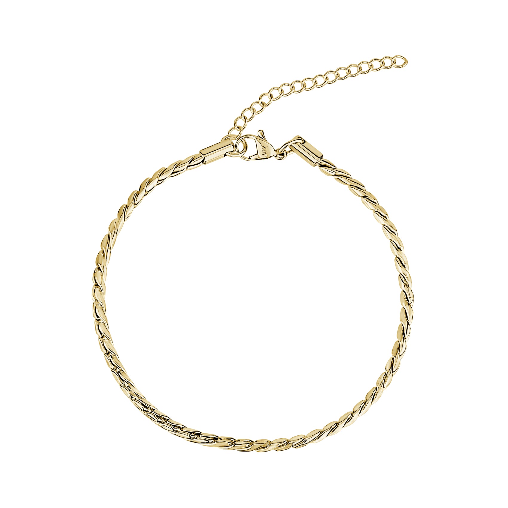 Interlocking Chain Anklet | 3MM - Anklets - The Steel Shop