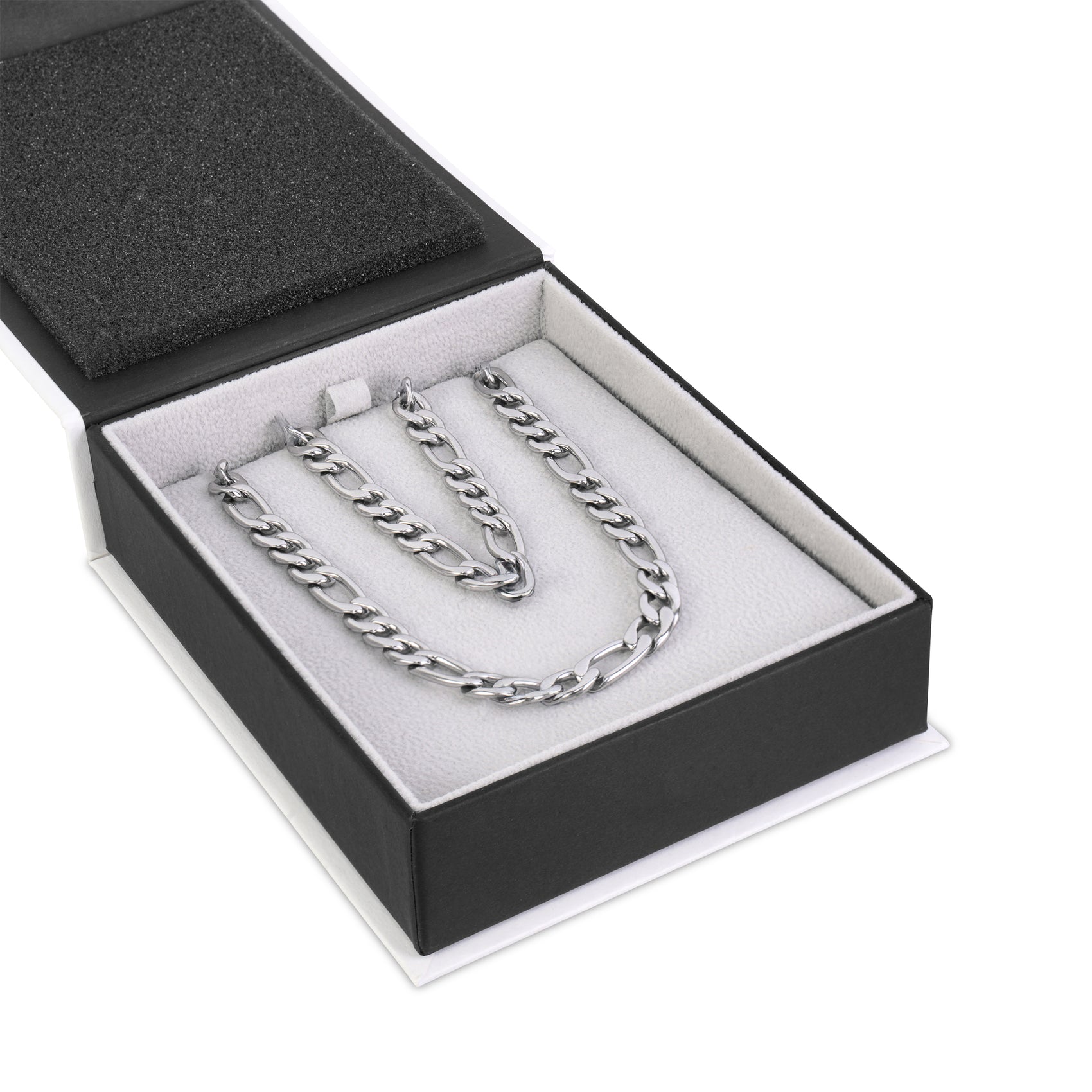 7mm Figaro Set | Silver - Sets - The Steel Shop