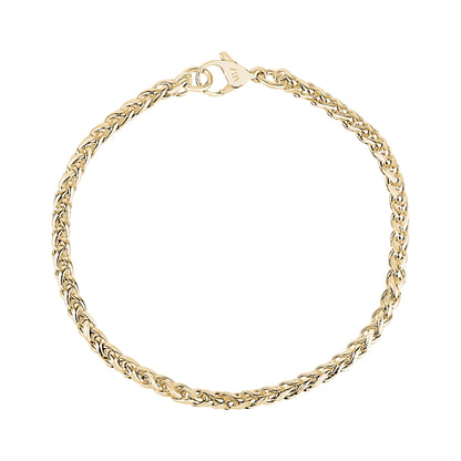 3mm Wheat Chain Bracelet - Unisex Steel Bracelet - The Steel Shop
