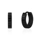 Minimalist rippled design on durable stainless steel huggie earrings suitable for daily wear