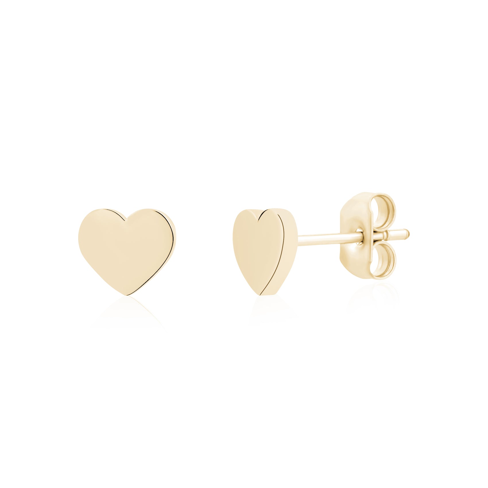 Mini Heart Studs - Earrings - The Steel Shop