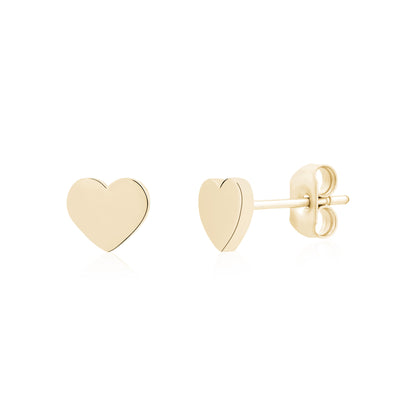 Mini Heart Studs - Earrings - The Steel Shop