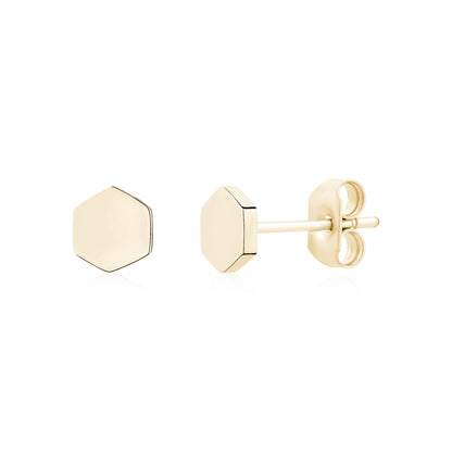Mini Hex Studs - Earrings - The Steel Shop