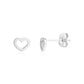 Mini Hollow Heart Studs - Earrings - The Steel Shop