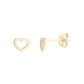 Mini Hollow Heart Studs - Earrings - The Steel Shop