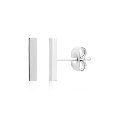 Mini Sleek Bar Studs - Earrings - The Steel Shop