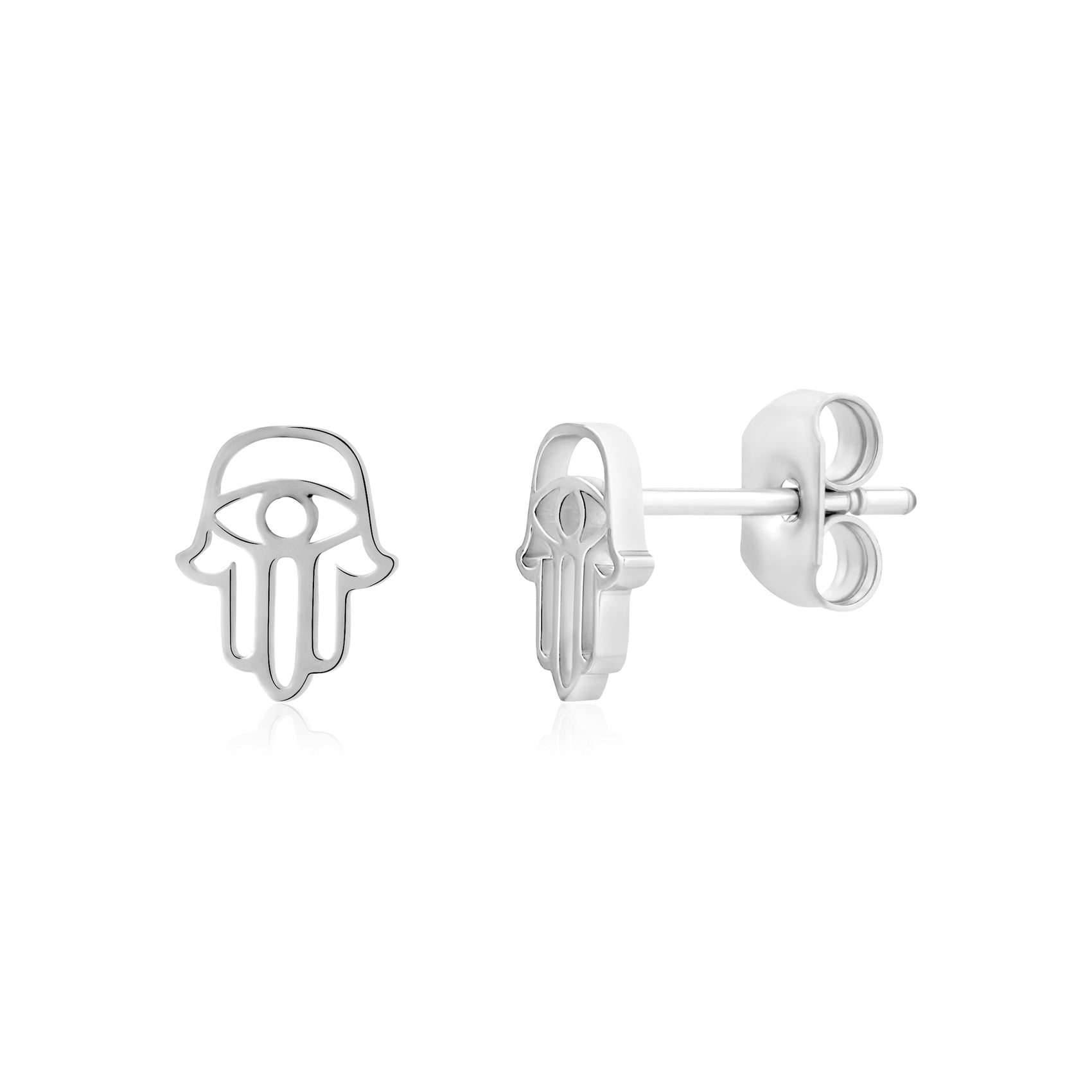 Mini Hamsa Studs - Earrings - The Steel Shop