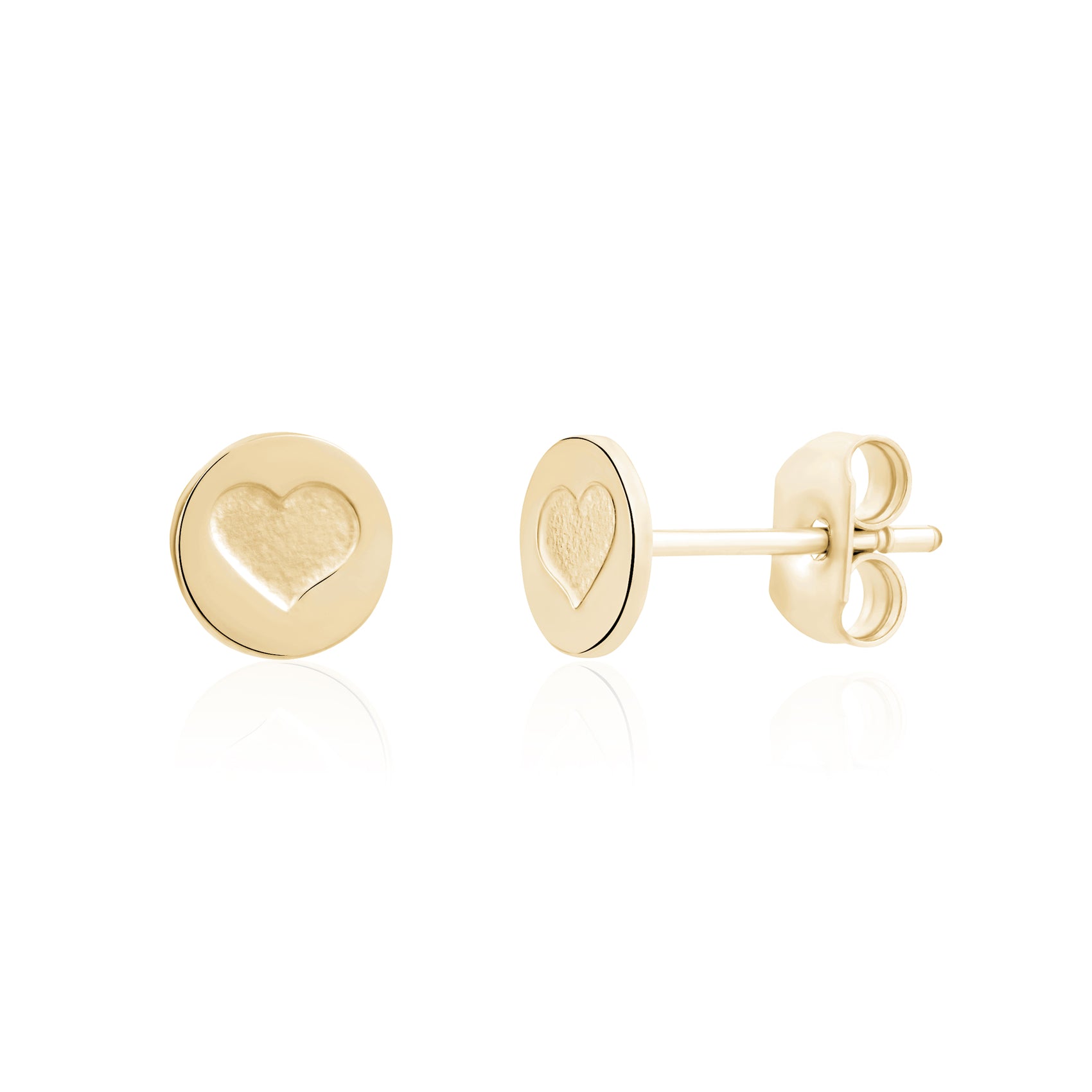 Mini Love Coin Studs - Earrings - The Steel Shop